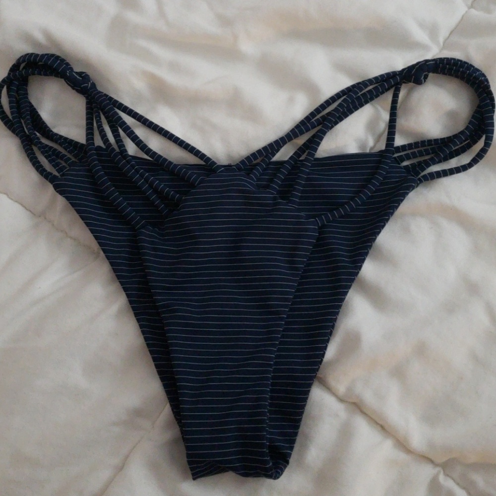 Navy, striped San Lorenzo bikini bottoms